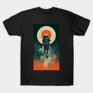 Space Jump Retro Vintage Sci Fi design T-Shirt